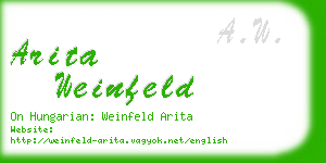 arita weinfeld business card